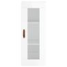 Stylish High Gloss White Highboard - 34.5x34x180 cm