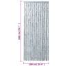 Fly Curtain White and Grey 100x200 cm | Insect Protection