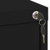 Durable Black Filing Cabinet - Steel, 3 Drawers, Lockable