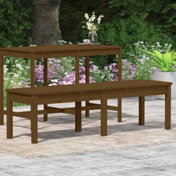 2-Seater Garden Bench - Honey Brown Solid Pine - Hipomarket