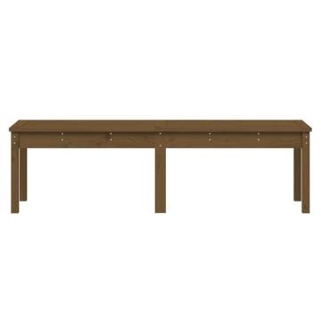 2-Seater Garden Bench - Honey Brown Solid Pine - Hipomarket