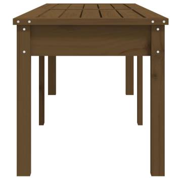 2-Seater Garden Bench - Honey Brown Solid Pine - Hipomarket