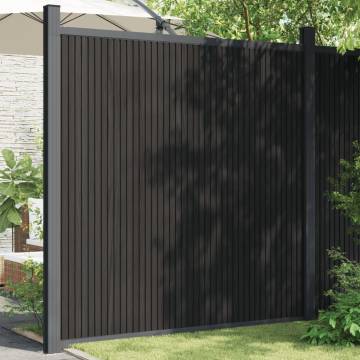 WPC Grey Fence Panel 180x186 cm - Durable & Easy to Install