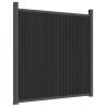 WPC Grey Fence Panel 180x186 cm - Durable & Easy to Install