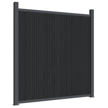 WPC Grey Fence Panel 180x186 cm - Durable & Easy to Install