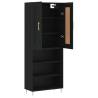 Stylish Highboard Black 69.5x34x180 cm | Durable Engineered Wood