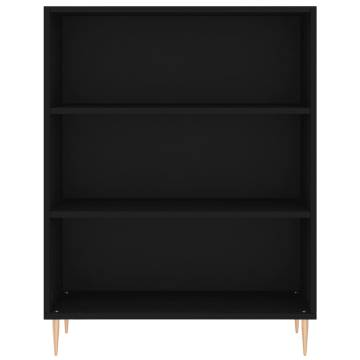 Stylish Highboard Black 69.5x34x180 cm | Durable Engineered Wood