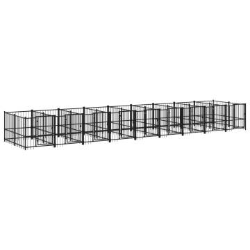 Outdoor Dog Kennel Steel 16.89 m² - Secure & Comfortable