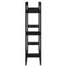 Firewood Rack Black - 80x25x100 cm Solid Pine Wood | HipoMarket