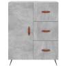 Stylish Highboard in Concrete Grey - 69.5x34x180 cm