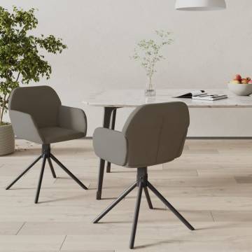 Swivel Dining Chairs - Dark Grey Velvet (Set of 2) | HipoMarket