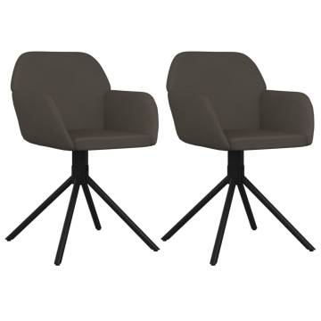 Swivel Dining Chairs - Dark Grey Velvet (Set of 2) | HipoMarket