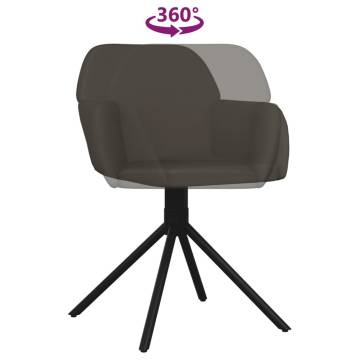 Swivel Dining Chairs - Dark Grey Velvet (Set of 2) | HipoMarket