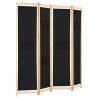 Stylish 4-Panel Black Room Divider - 160x170x4 cm | HipoMarket