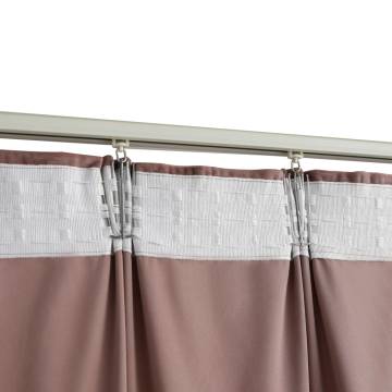 Elegant Antique Pink Velvet Blackout Curtains - 140x175cm