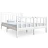 White Solid Wood Bed Frame 140x190 cm | Stylish & Durable