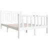 White Solid Wood Bed Frame 140x190 cm | Stylish & Durable