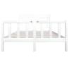 White Solid Wood Bed Frame 140x190 cm | Stylish & Durable