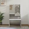 Dressing Table Set with LED Concrete Grey Engineered Wood Colour concrete grey Size 74.5 x 40 x 141 cm Quantity in Package 1 