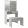 Stylish Dressing Table Set with LED - Concrete Grey