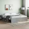 Bed Frame Grey Sonoma 150x200 cm King Size Colour grey sonoma Size 150 x 200 cm 