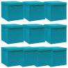 Storage Boxes with Lids 10 pcs Baby Blue 32x32x32 cm Fabric Colour baby blue with lids Quantity in Package 10 Number of 1 