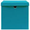 10 pcs Baby Blue Storage Boxes with Lids - Perfect for Organizing