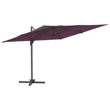 LED Cantilever Umbrella Bordeaux Red 400x300 cm - Stylish & Durable