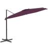 LED Cantilever Umbrella Bordeaux Red 400x300 cm - Stylish & Durable