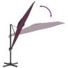 LED Cantilever Umbrella Bordeaux Red 400x300 cm - Stylish & Durable