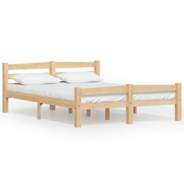 Solid Pinewood Bed Frame 140x200 cm - Stylish & Durable