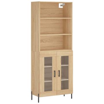 Stylish Highboard Sonoma Oak - 69.5x34x180 cm