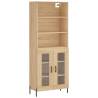 Stylish Highboard Sonoma Oak - 69.5x34x180 cm