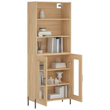 Stylish Highboard Sonoma Oak - 69.5x34x180 cm