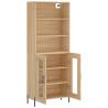 Stylish Highboard Sonoma Oak - 69.5x34x180 cm