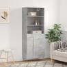 Highboard Concrete Grey 69.5x34x180 cm Engineered Wood Colour concrete grey Quantity in Package 1 Model 1 wood door 3 drawers 