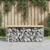 Garden Bench Gabion Design 103x44x42 cm Solid Wood Pine Colour natural pine Size 103 x 44 x 42 cm Quantity in Package 1 Number of 