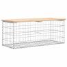 Garden Bench Gabion Design - Solid Pine Wood 103x44x42 cm