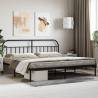 Metal Bed Frame with Headboard Black 200x200 cm Colour black Size 200 x 200 cm Model with headboard 