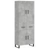 Stylish Highboard Concrete Grey - 69.5x34x180 cm