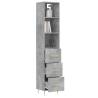 Highboard Concrete Grey - Stylish Engineered Wood Storage