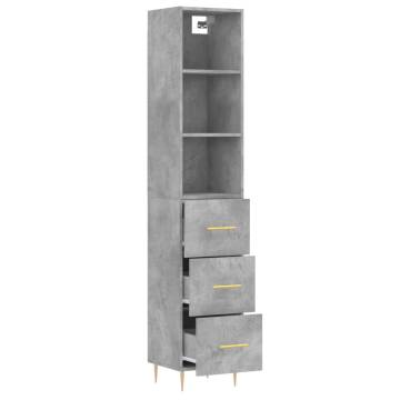 Highboard Concrete Grey - Stylish Engineered Wood Storage