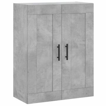 Stylish Highboard Concrete Grey - 69.5x34x180 cm