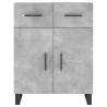 Stylish Highboard Concrete Grey - 69.5x34x180 cm