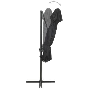 Cantilever Umbrella with Double Top Anthracite 250x250 cm