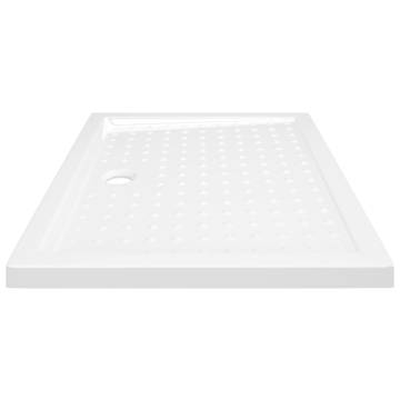 Shower Base Tray with Dots White 90x70x4 cm - Durable ABS