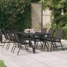 Garden Table Black 180x80x70 cm Steel and Glass Colour black Size 180 x 80 x 70 cm Quantity in Package 1 