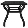 Garden Table Black 180x80cm - Stylish Steel & Glass Design