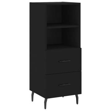 Stylish Highboard Black 34.5x34x180 cm - Engineered Wood