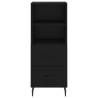 Stylish Highboard Black 34.5x34x180 cm - Engineered Wood